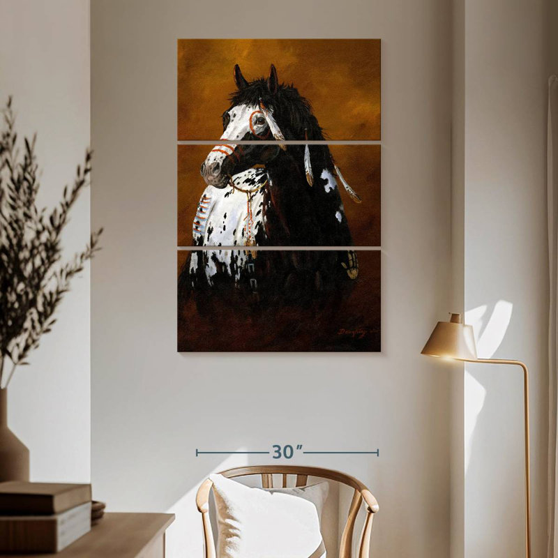 Poney de guerre Brampt Sioux, H 65 po x l 42 po