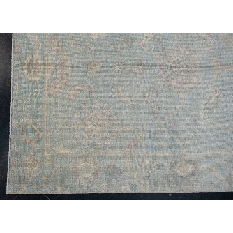 Tapis turc Oushak fait à la main 5 pi 1 po x 6 pi 8 po