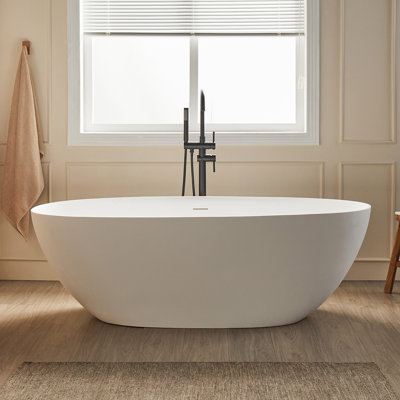 70.87'' x 32.28'' Freestanding Soaking Solid Surface Bathtub
