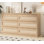 Commode double en rotin pour chambre à coucher, commode double 6 tiroirs avec ensemble anti-basculement