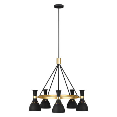Zahir 5 - Light Waggon Wheel Chandelier