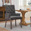 Chaise de salle à manger rembourrée en tissu Chenille-1345053561
