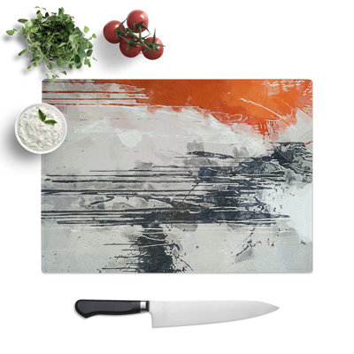 Tempered Glass Paint Splashes Chopping Board