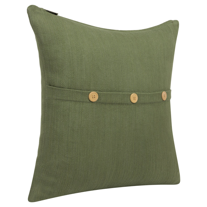 Coussin en coton South Hampton, Vert forêt, 20 po x 20 po, polyester