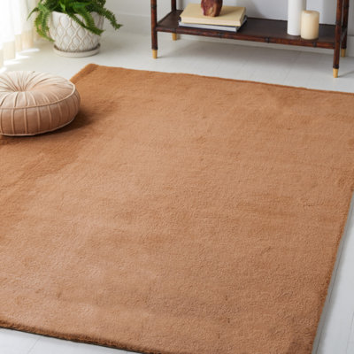 Tapis en fausse fourrure de lapin 500 brun