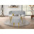 Bouclé Upholstered Armchair and Loveseat Living Room Set with Ottoman, Coffee Table & 4 Throw Pillows