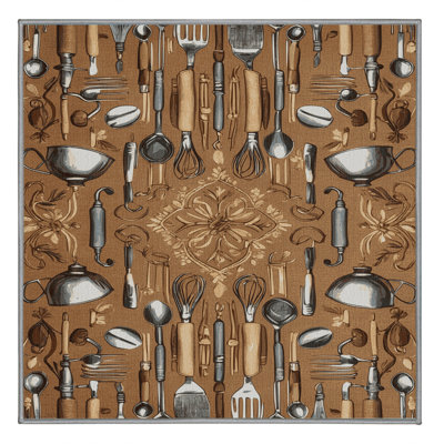 Tapis brun français lavable à la machine