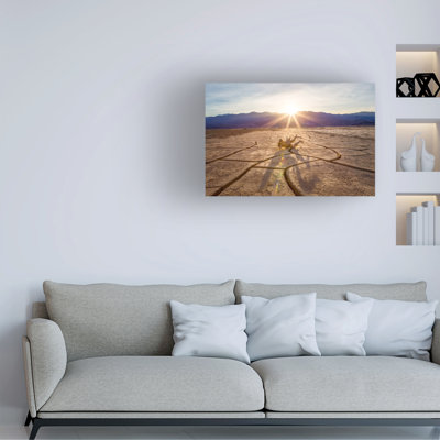 Art mural sur toile tendue - Jeff Poe, art mural «Parc national de la Vallée de la mort» pour décoration de salon, de chambre à coucher ou de bureau - 22 x 32