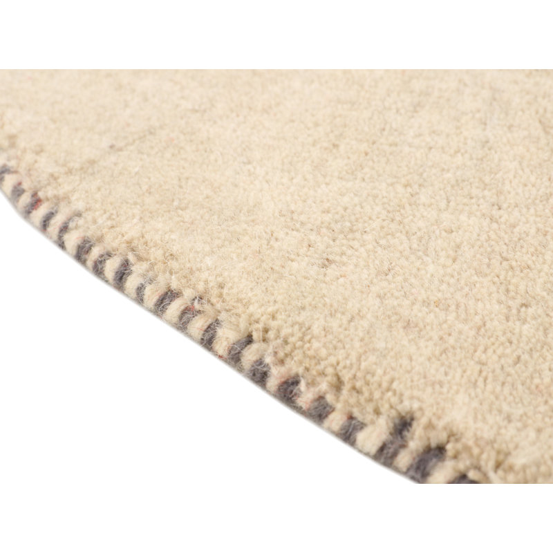 Handwoven Wool Gabbeh Uni White Rug, Rectangle 200 x 250cm