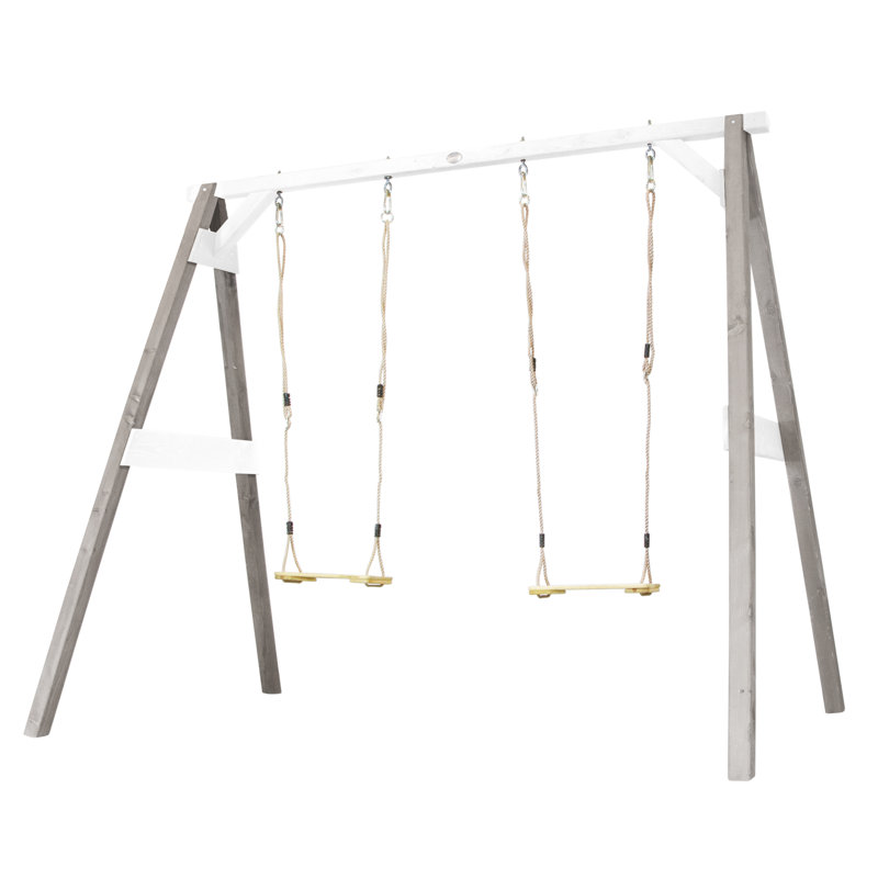 AXI Hemlock Swing Set with 2 Swing(s), Grey/White