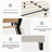 Twin Size Bed Frame with 49.21"High Back Upholstered Headboard and 27.17" High Footboard,Teddy Velvet,12 Slat Support,Solid Wood Feet,No Box Spring Needed(Ivory white)-1374415319