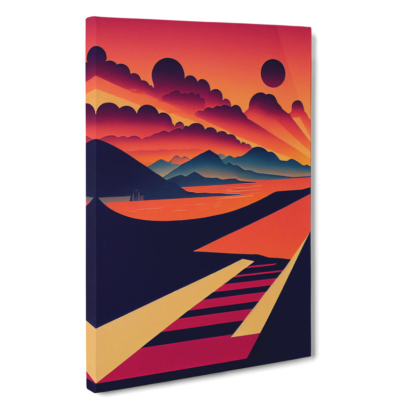 Breathtaking Sunset - Print, Wrapped Canvas, 60cm H x 40cm W x 3cm D, No Matte