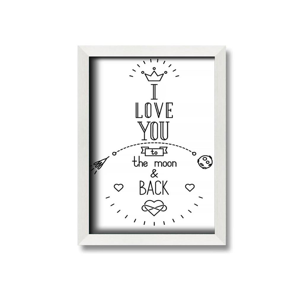 I Love You To The Moon And Back 4 Gerahmter Druck Wandkunst