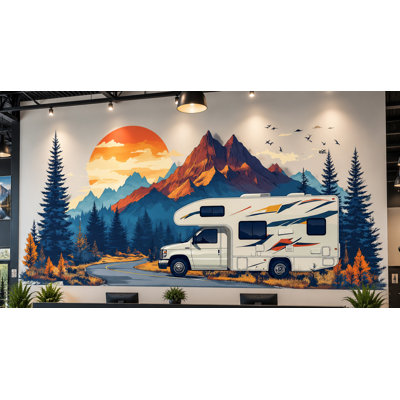 Autocollant mural pour VR, décoration murale pour caravane, décoration pour concessionnaire de VR, décoration murale pour aventure en voyage routier 756MV