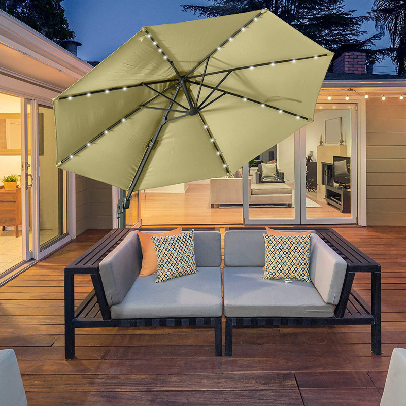 Cristina 300cm Lighted Cantilever Parasol