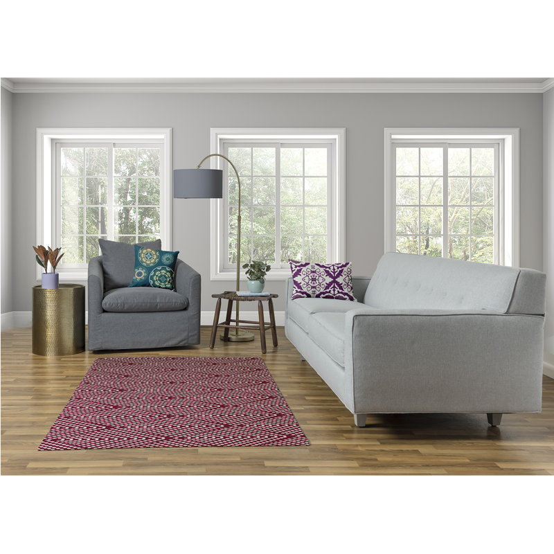 Chenille Geometric Indoor Rug, Rectangle 4' x 6'