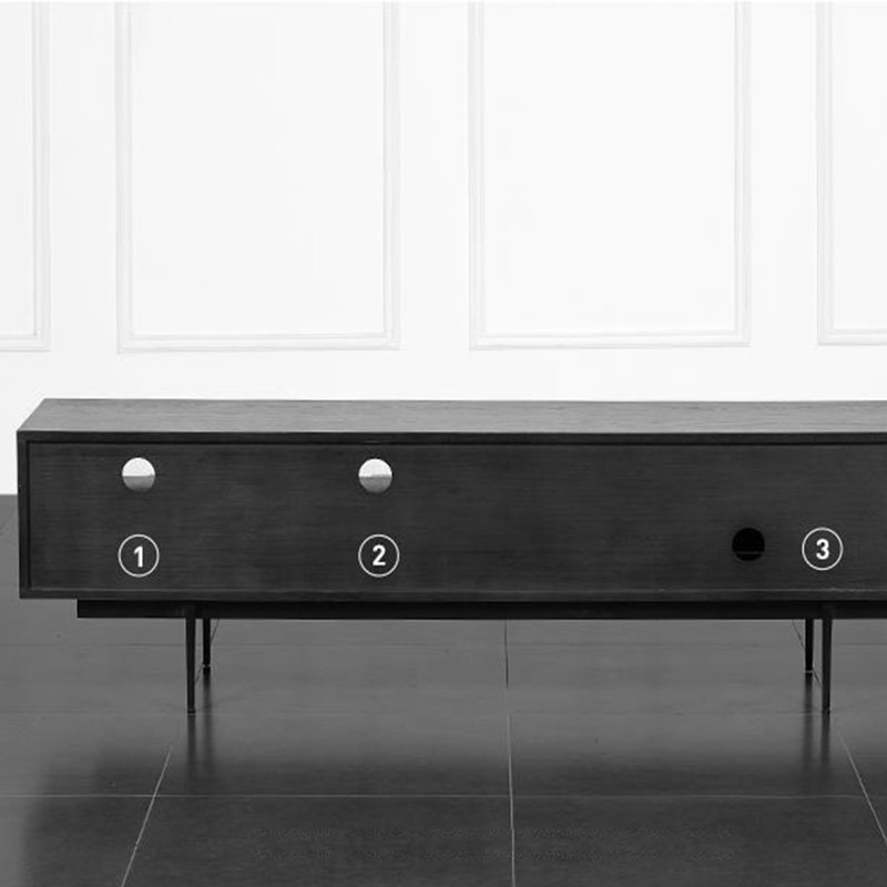 Meuble télé léger et luxueux rétro sculpté, 70.87"