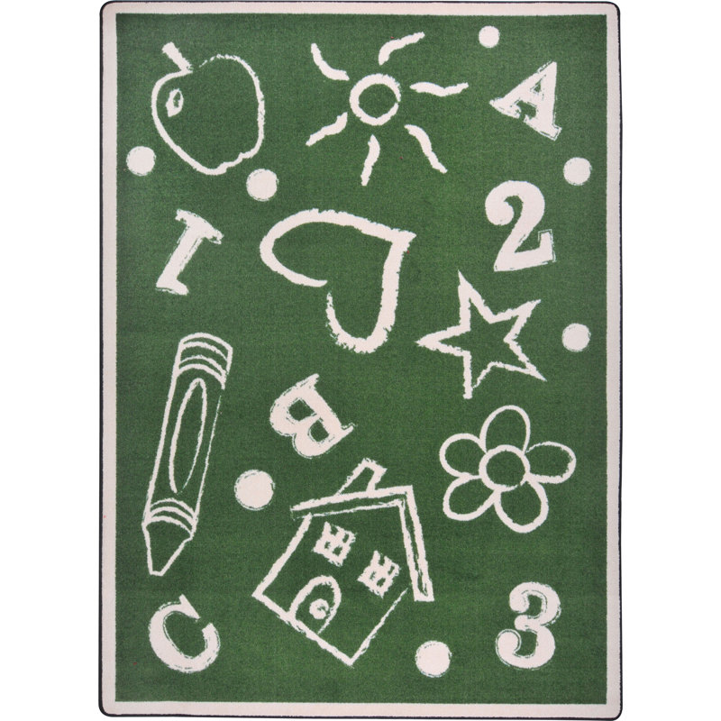 Playful Patterns Kids Art Area Rug, Rectangle 3'10" x 5'4"