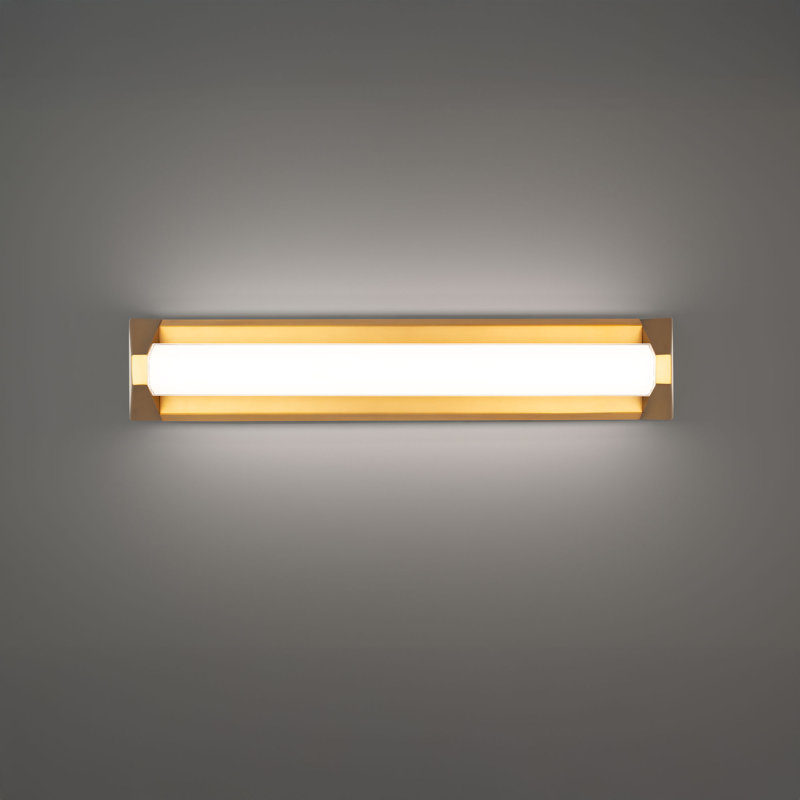 Swale 27" Dimmable LED Bath Vanity & Wall Light With Built In Color Temperature Switch (2700K/3000K/3500K/4000K), Aged Brass