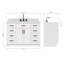 Meuble-lavabo ovale simple 48 po à chevrons avec comptoir en quartz blanc Carrara blanc-1064137413-1064137419