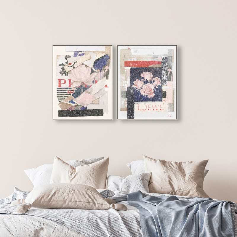 Milano Collage Set Set by Oliver Gal, 25"H x 31"W, Silver Floater Frame