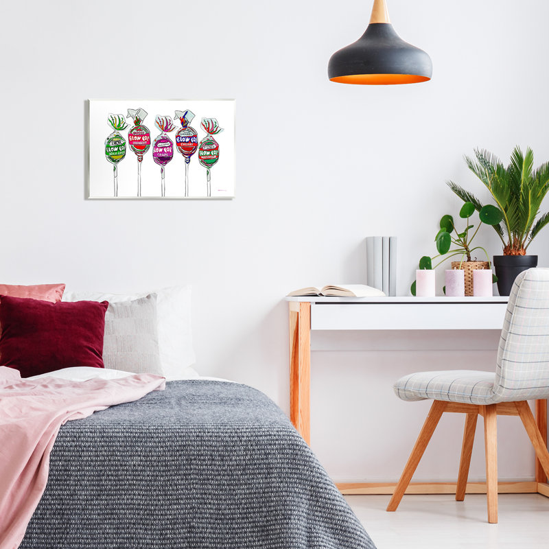 «Modern Lollipop Candy On MDF» par Amelia Noyes, reproduction, H 13 po x l 19 po x P 0,5 po