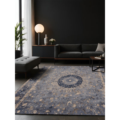 Tapis gris soyeux et moelleux