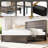 Farmhouse 2 Piece Bedroom Set, Platform Bed And 5 Drawer Dresser-740662835-740662829