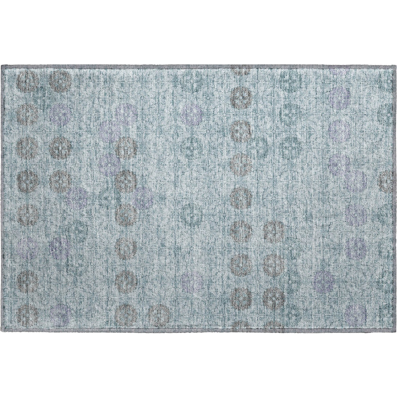 Premium Machine Washable Mayfield AMF1855 Geometric Rug, Rectangle 1'8" x 2'6"