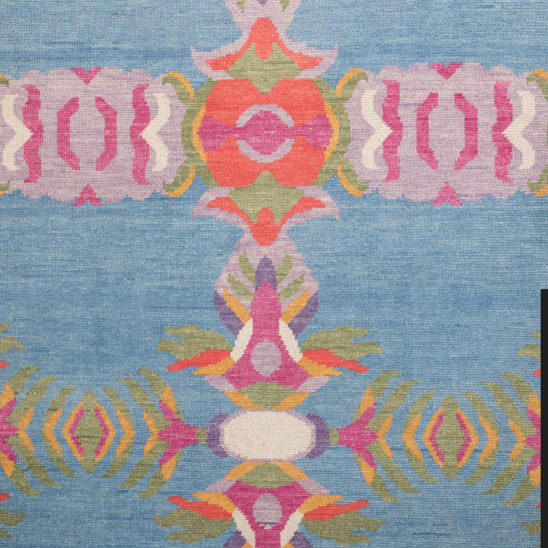 Evie Hand Knotted Wool Abstract Area Rug, Rectangle 9' x 12'