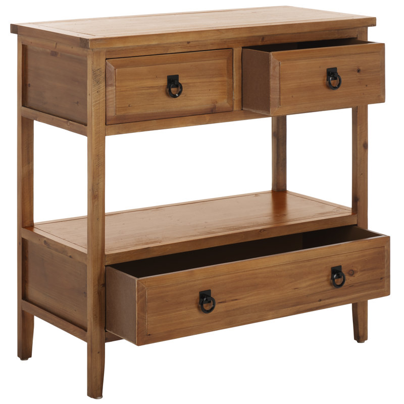 Console en bois massif 31,9 po Sadie, Chêne clair