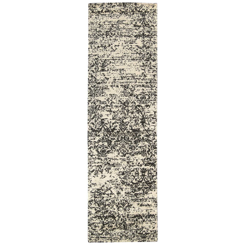 Tapis beige / gris Maya, Tapis de couloir 2 pi 3 po x 8 pi