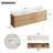 Pre-Assembled Wall Mounted Floating Bathroom Vanity In Natural Oak, Double Sinks With Engineered Marble Top-1038393454