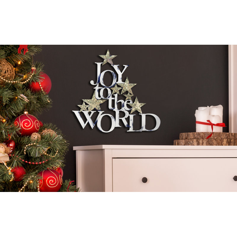 Enseigne « Joy to the World », Doré / noir