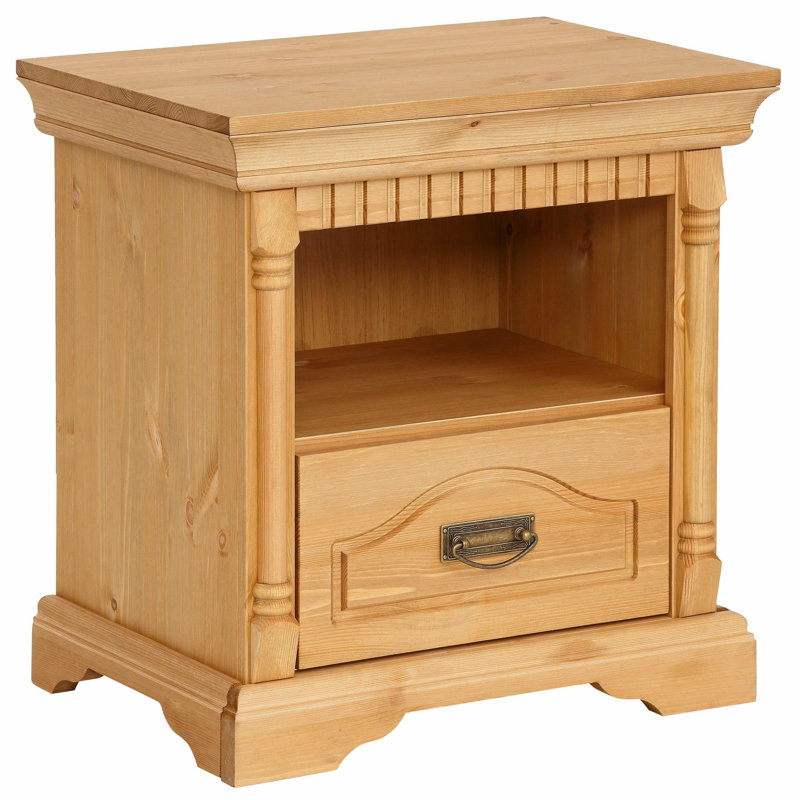 Feldkamp 55.4cm W Solid Wood Bedside Table
