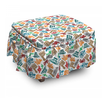 Box Cushion Ottoman Slipcover