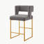 Alyncia Upholstered Counter Stool with Metal Frame-739613667