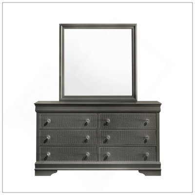 Grand miroir réfléchissant de style moderne avec cadre métallique élégant pour une luminosité et une polyvalence accrues