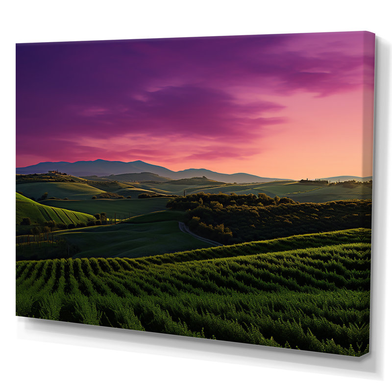 Impression sur toile Tuscany Twilight I, Toile tendue, H 16 po x l 32 po