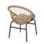 Chaise (2) - Décoration, structure de support en métal, tissus de rembourrage d'eau, brun et beige, l 23,22 po x l 25,2 po x H 32,08 po, style, structure, coussins, l 23,22 po x P 25,2 po