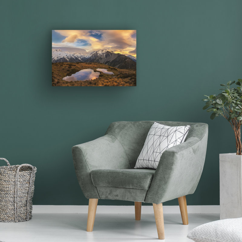 Art sur toile de montagne bol bol Yan, H 22 po x l 32 po