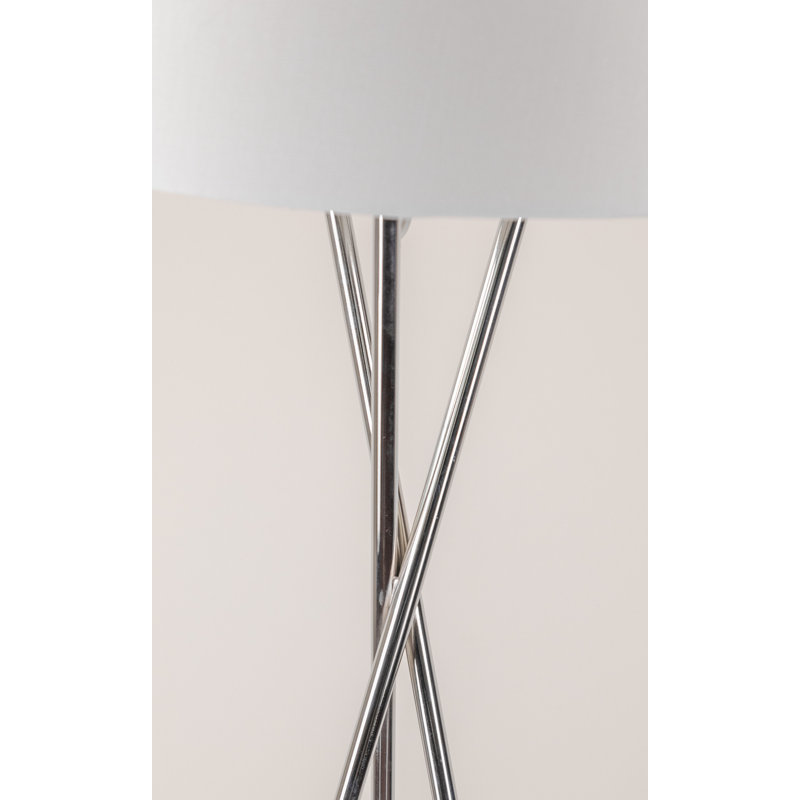 Dumas 154cm Tripod Floor Lamp, White, Chrome
