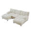 Canapé modulaire 107 po en forme de U avec 2 repose-pieds, canapé en chenille et coussins décoratifs en treillis-835747927