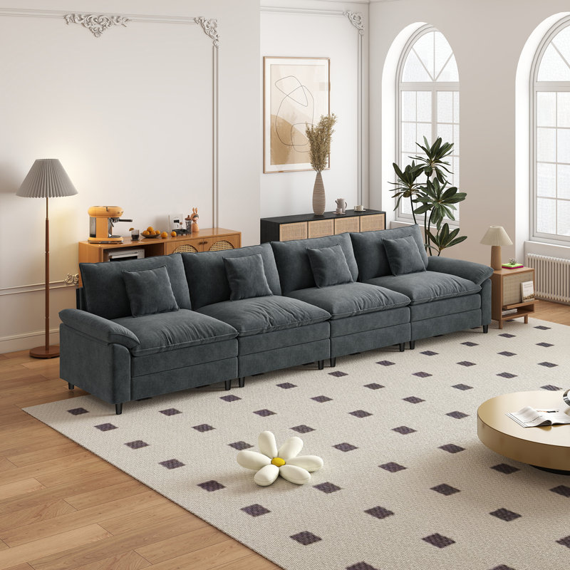 Chenier Four Seater Sofa, Gray