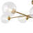 8-Light Airy Clear Glass Bubble Molecular Semi-Flush Mount