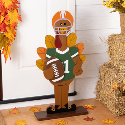 Décoration de véranda en bois 29,5 "H Thanksgiving