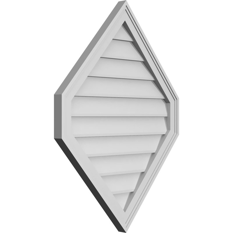 Ventilé vertical à pignon vertical 13/12 po, H 1,5 po x l 26 po x L 34 po