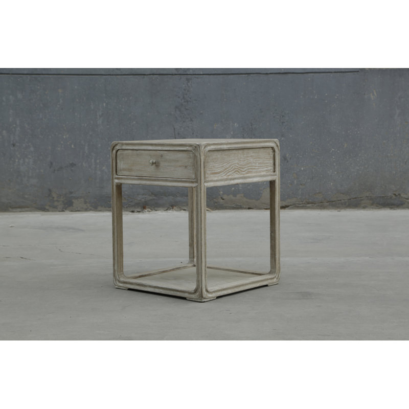 Valverde End Table, Weathered White Wash