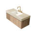 Meuble-lavabo flottant 48 po avec pierre frittée pré-assemblée 48 po, lavabo en céramique, tiroir, portes, comptoir en pierre facile à installer, lavabo, contreplaqué 2 1-932420015-932420058