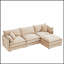 Canapé modulaire confortable avec repose-pieds mobile, idéal pour le salon, combinaison bricolage pour divers agencements-627434170